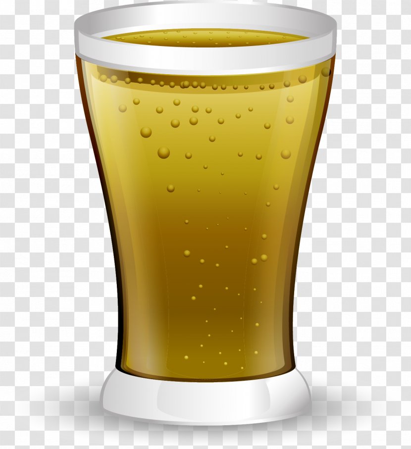 Beer Glassware Pint Glass Drink - Drinkware - Vector Hand-drawn Transparent PNG