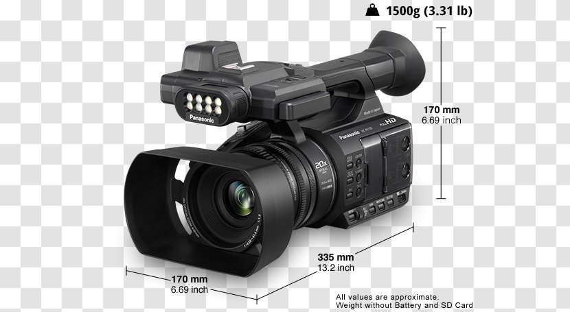 Panasonic Camcorder Video Cameras Professional Camera - Digital - Crane Transparent PNG