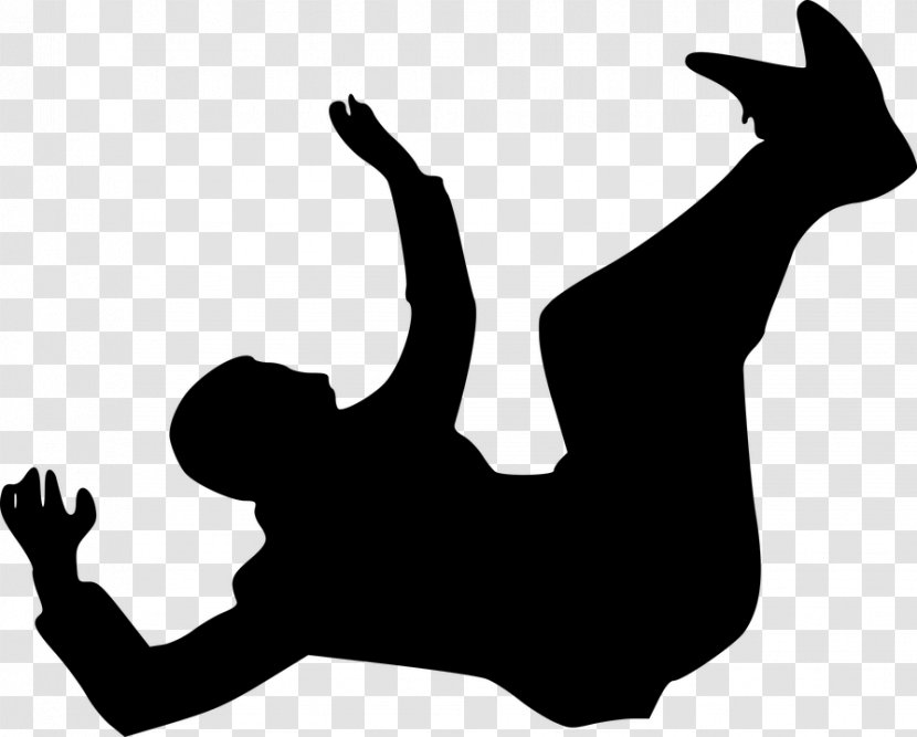 Falling Man - Thumb Blackandwhite Transparent PNG