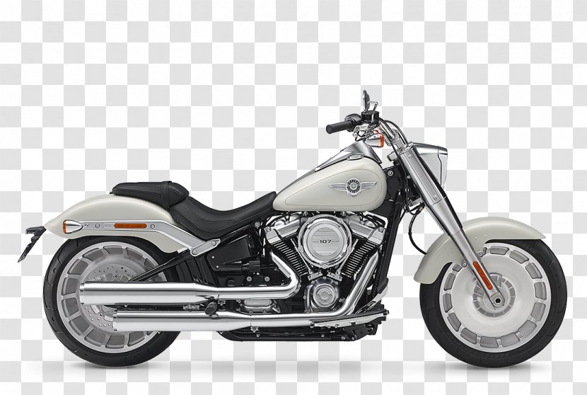 Harley-Davidson FLSTF Fat Boy Softail Motorcycle Street - Harleydavidson Milwaukeeeight Engine Transparent PNG
