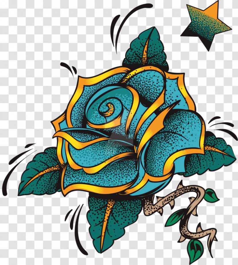Tattoo Blue Rose Art - Design Transparent PNG