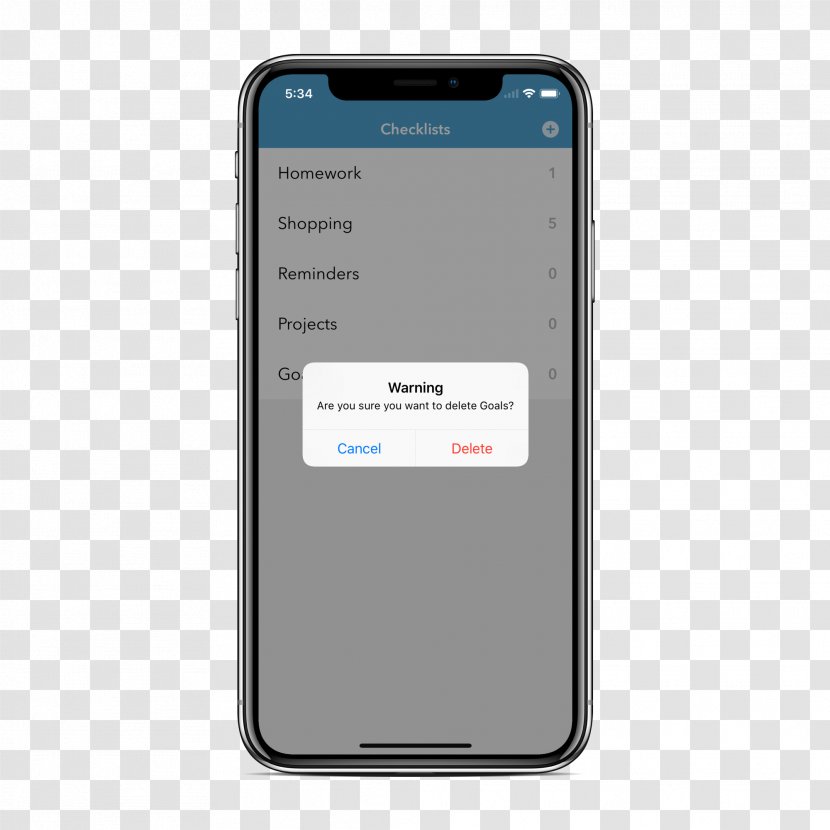 IPhone X Reminders Telephone Handheld Devices - Electronic Device - Checklist Transparent PNG