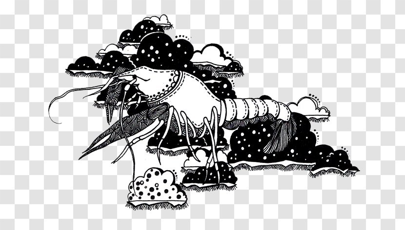 Black And White Drawing - Monochrome Photography - Lobster Transparent PNG
