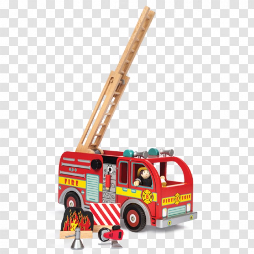 Toy Fire Engine Car Vehicle Firefighter - Child Transparent PNG