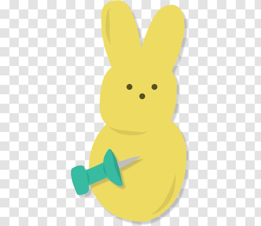 Domestic Rabbit Hare Easter Bunny Illustration - Rabbits And Hares - Cartoon Peeps Transparent PNG