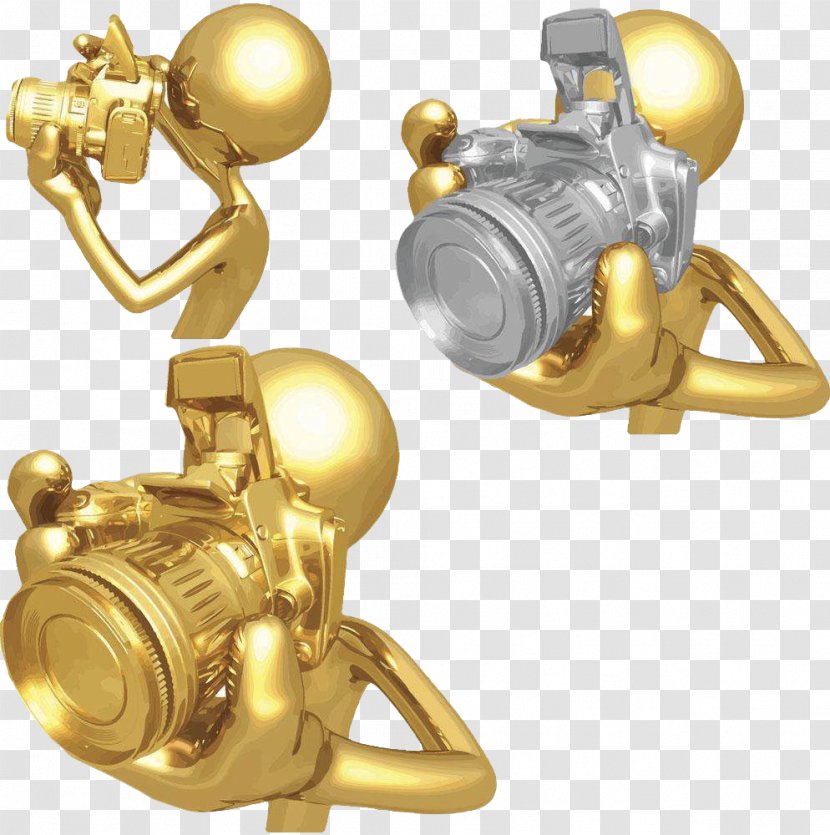 Camera 3D Computer Graphics - 3d - Holding The Camera's Golden Villain Transparent PNG