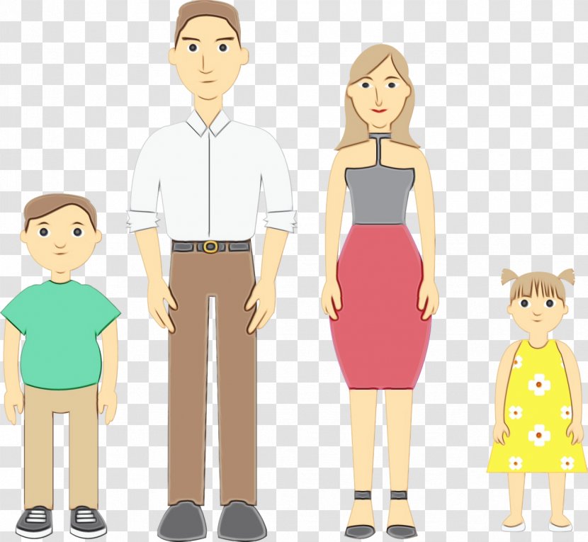 Cartoon People Standing Gesture Child - Sharing Transparent PNG