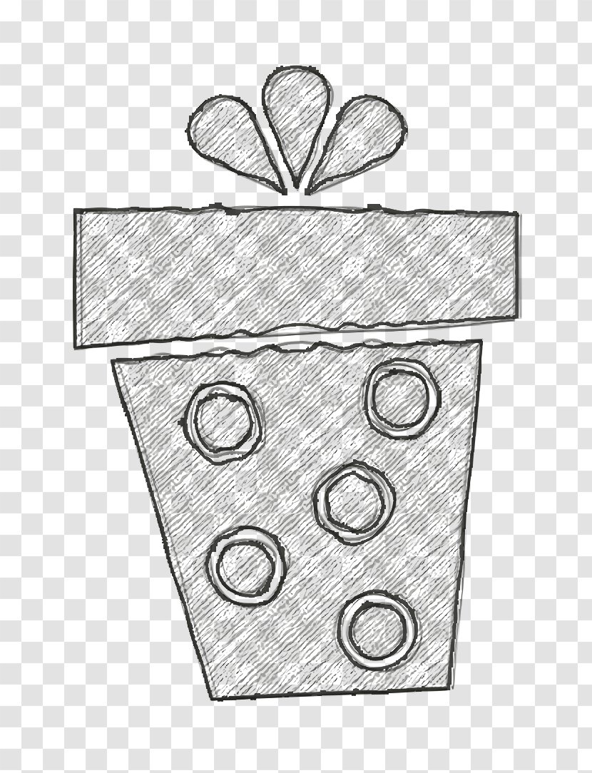 Christmas Icon Gift Giftbox - Drawing - Line Art Transparent PNG