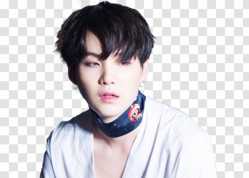 Suga Daegu BTS K-pop Wings - Watercolor - Black Hair Transparent PNG