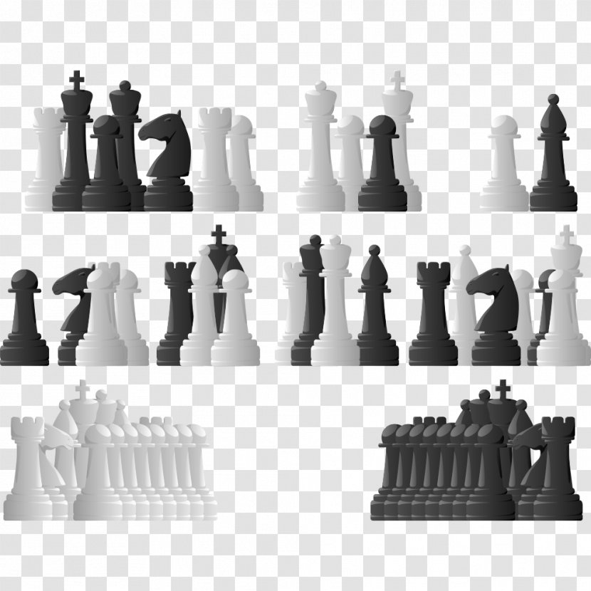 Chess Piece Black And White Illustration - Royalty Free - International Transparent PNG