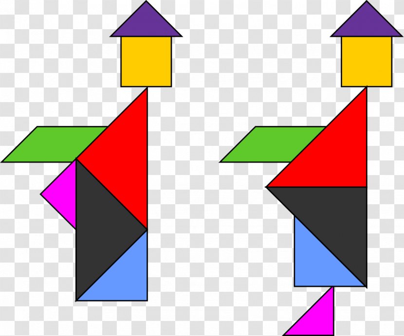 Tangram Jigsaw Puzzles Dissection Puzzle Game - Geometry Transparent PNG