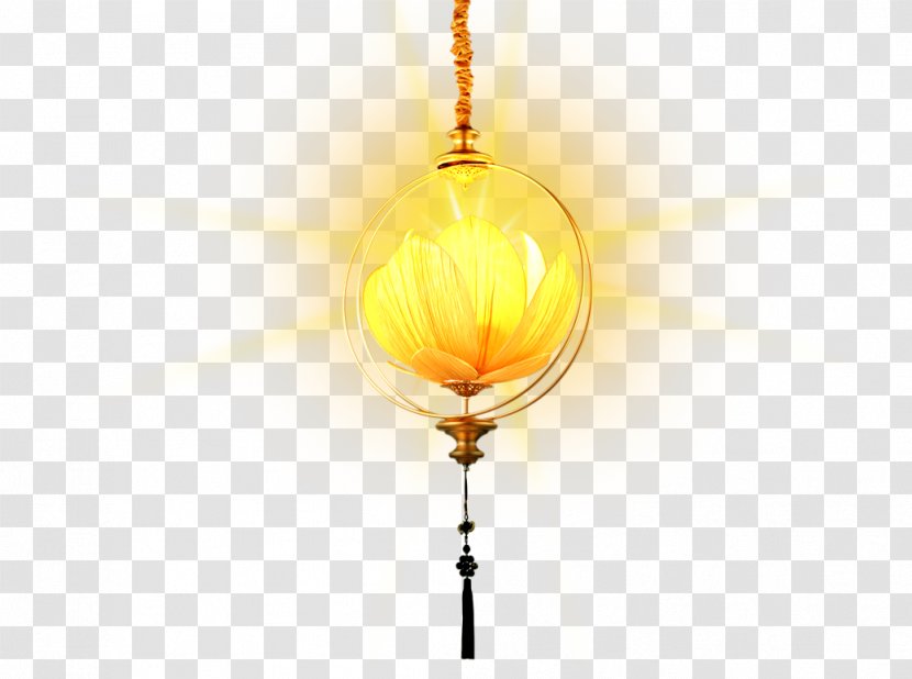 Yellow Sphere - Light Fixture - Flower Bulb Transparent PNG
