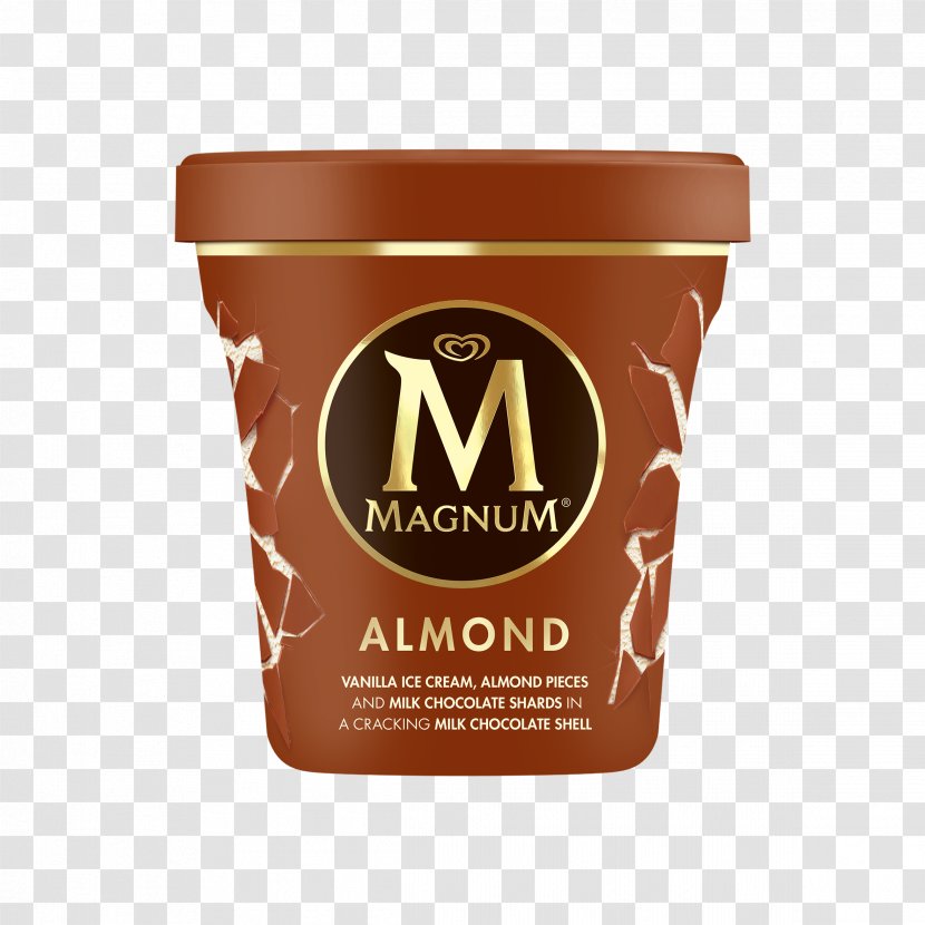 Chocolate Ice Cream Magnum Milk - Almonds Transparent PNG