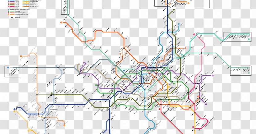 Seoul Capital Area Rapid Transit Bus Map - Tour Transparent PNG