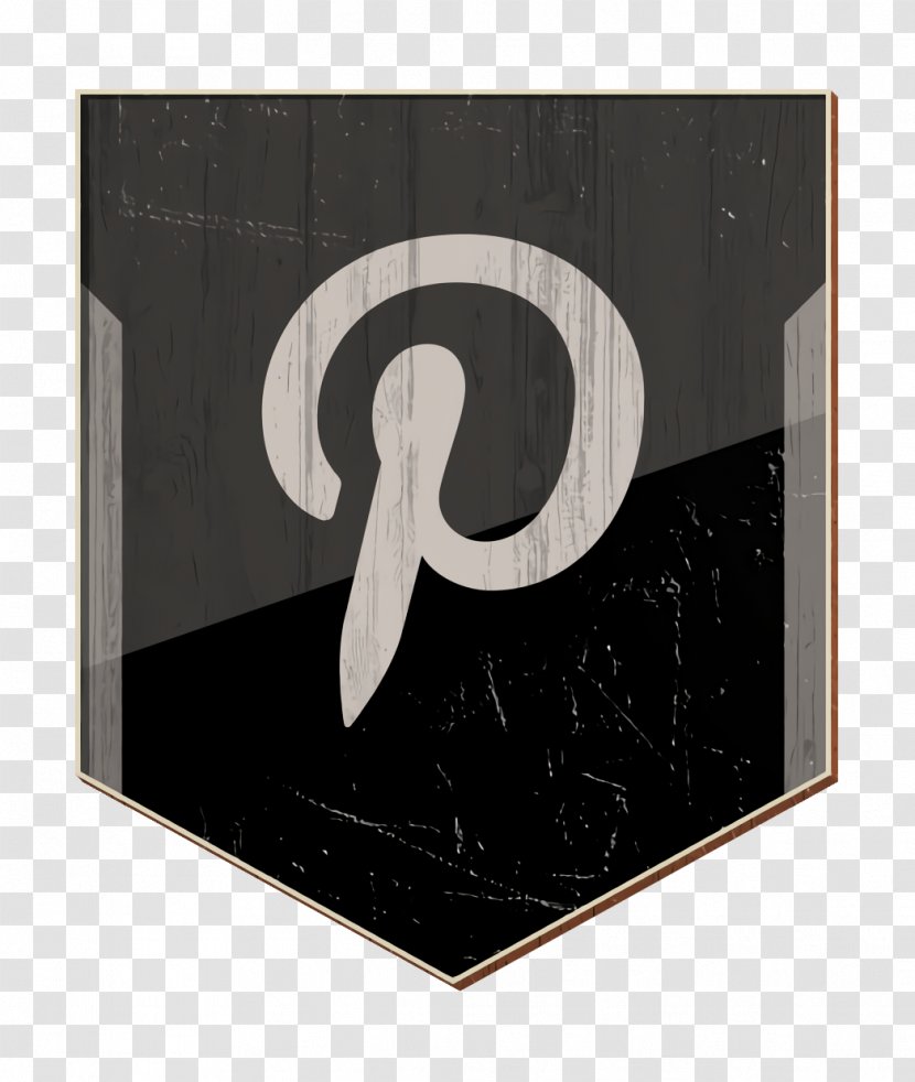 Logo Icon Pinterest Social - Black - Rectangle Transparent PNG
