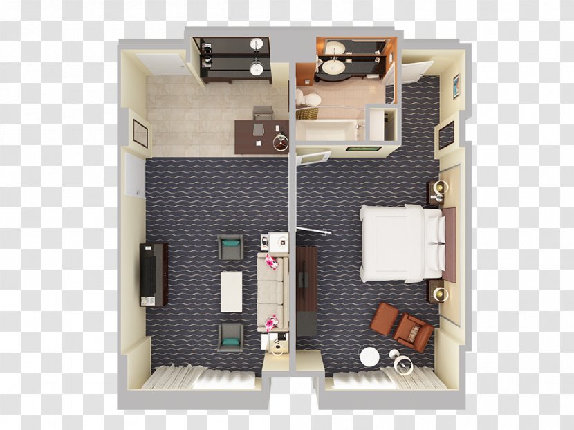 3D Floor Plan Suite Hotel - Room Transparent PNG