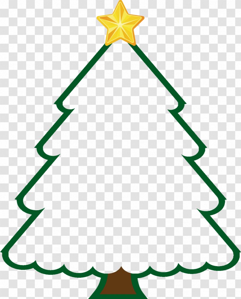 Christmas Tree Green Line Clip Art - Branch Transparent PNG