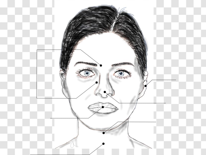 Eye Cheek Sketch Chin Mouth - Cartoon Transparent PNG