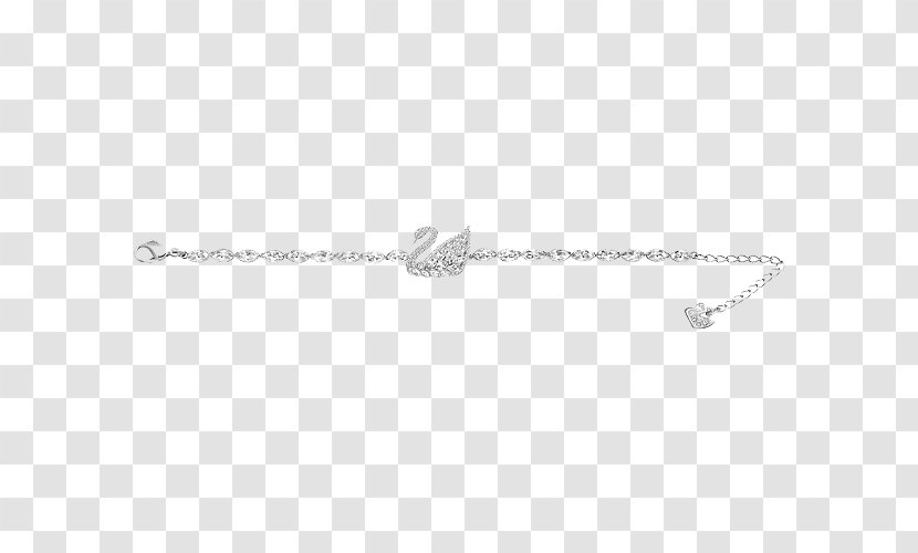 White Black Angle Pattern - Text - Swarovski Jewelery Swan Bracelet Transparent PNG