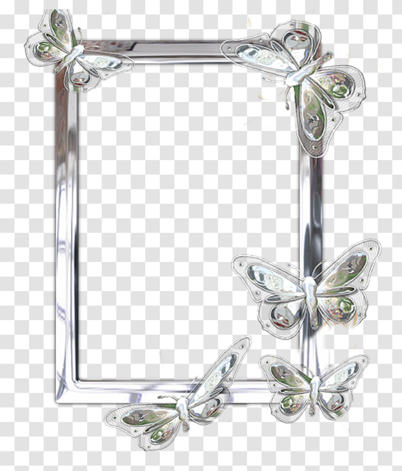 Picture Frames Butterfly Silver Body Jewellery - Eye Transparent PNG