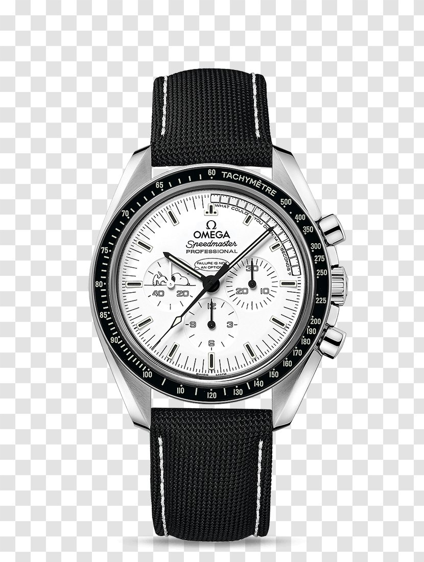 Silver Snoopy Award OMEGA Speedmaster Moonwatch Professional Chronograph Rolex Daytona Omega SA - Watch Strap - Replica Speedy 30 Transparent PNG