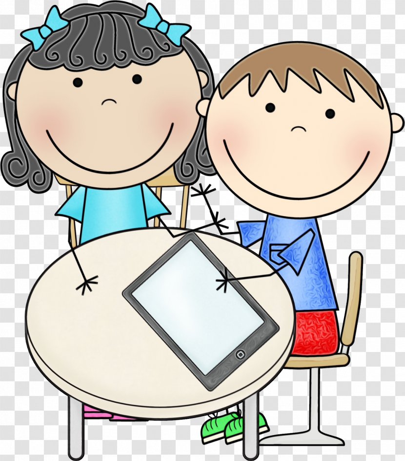 Cartoon Male Interaction Cheek Sharing - Happy Child Transparent PNG