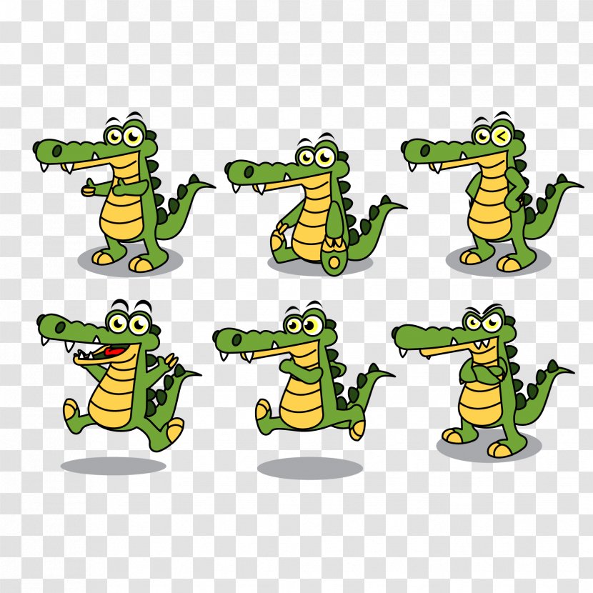 Alligator Mascot Clip Art - Frog - Vector Crocodile Posture Transparent PNG