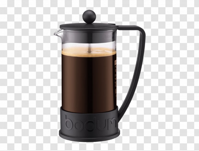 Coffeemaker Tea French Presses Bodum - Coffee Cup - Beans Transparent PNG