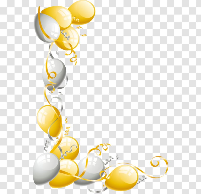 Birthday New Year Party Clip Art - Yellow - Féte Transparent PNG