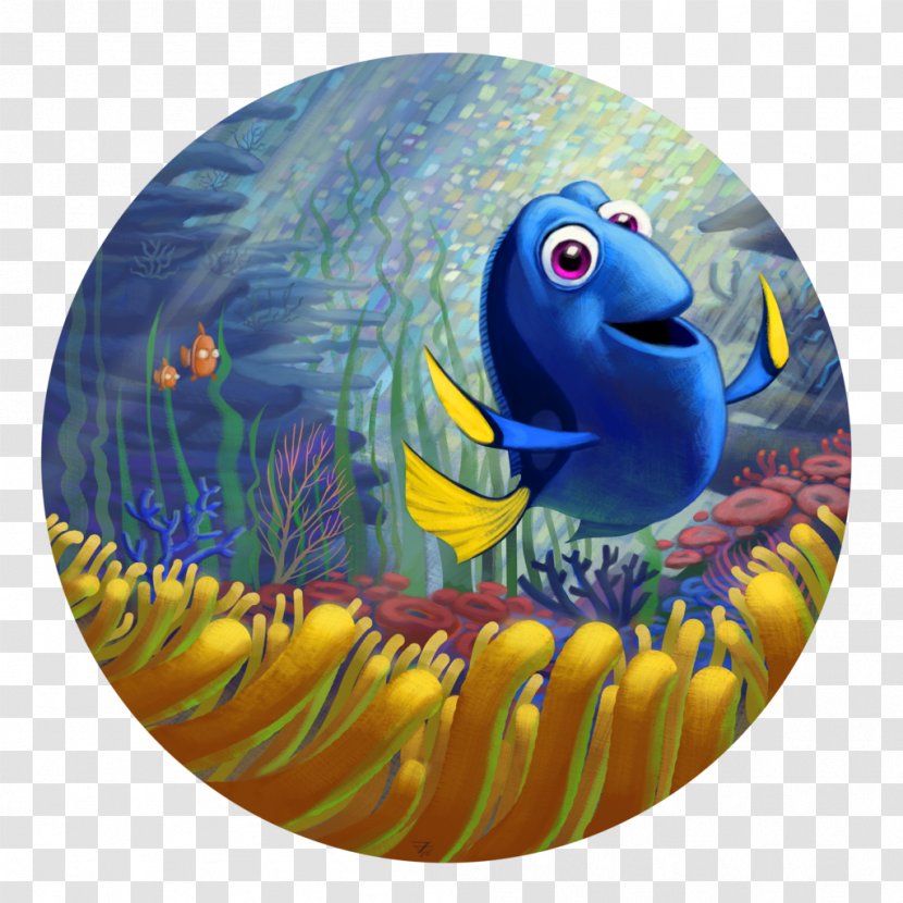 Finding Nemo Palette Surgeonfish Drawing YouTube Art - Coral Reef Fish - Amphibian Transparent PNG
