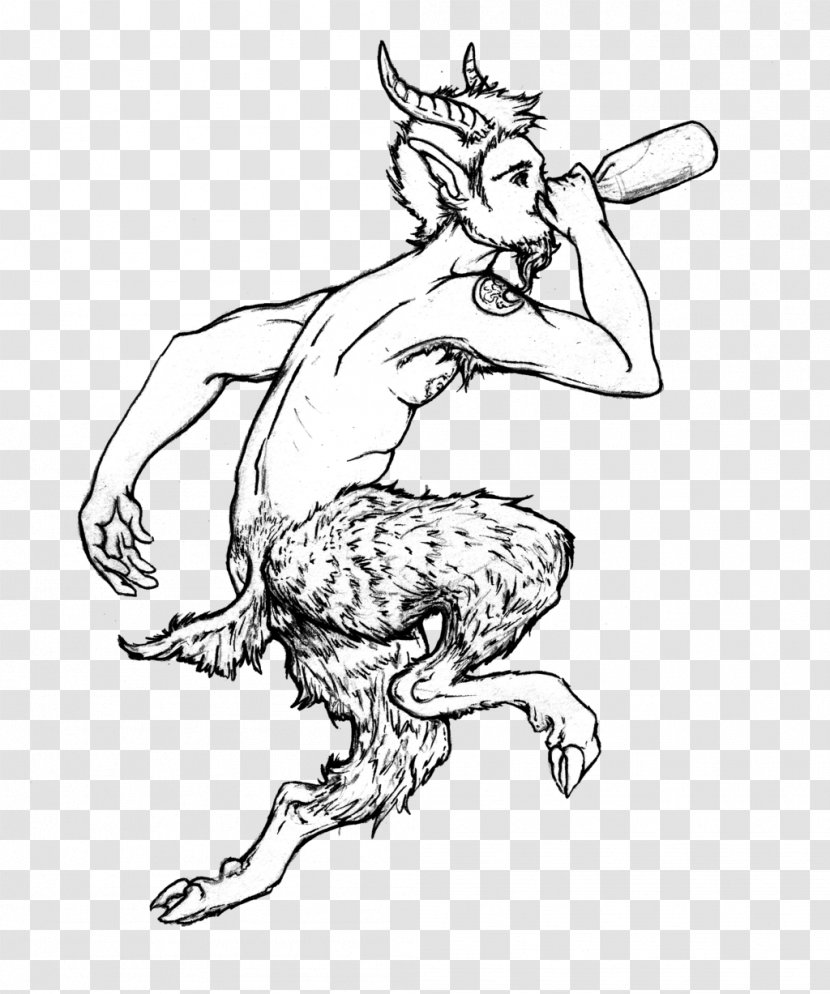 Satyr Faun Greek Mythology Pan Drawing - Little Devil Transparent PNG