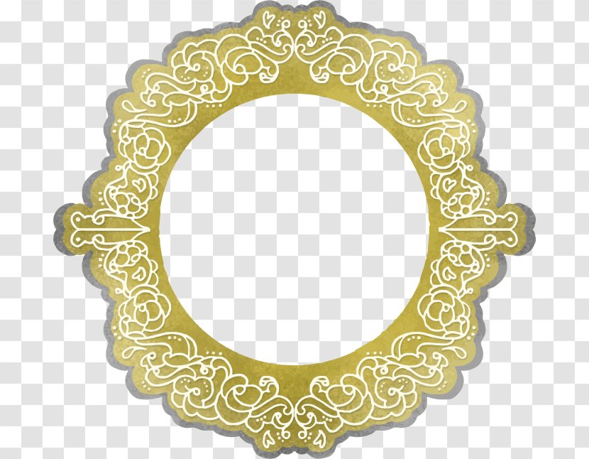 Light Picture Frame Pattern - Rectangle - Effect Gold Transparent PNG