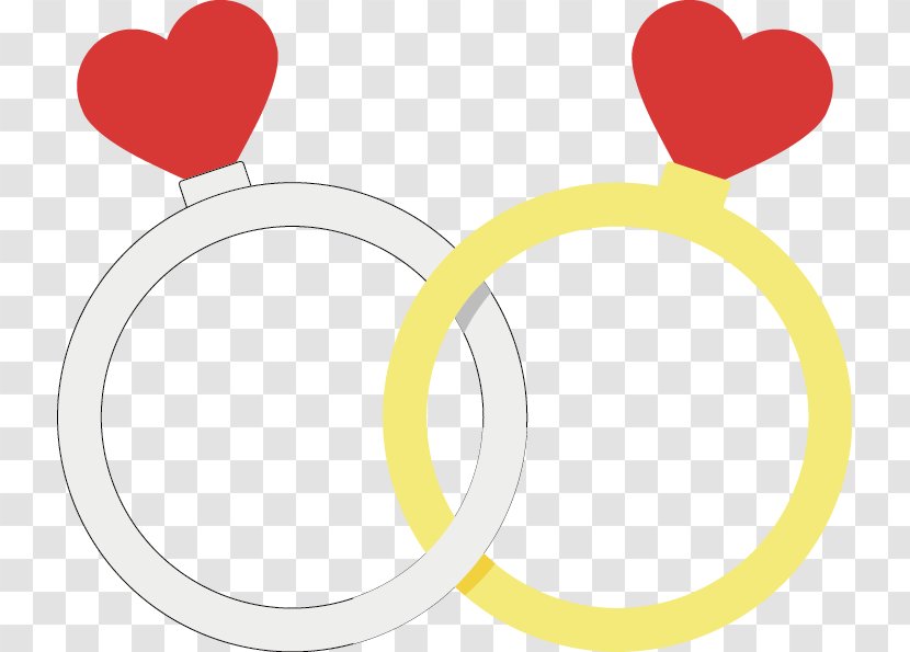 Heart Yellow Area Clip Art - Cartoon - Ring Vector Material Transparent PNG