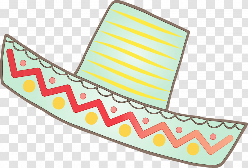 Yellow Shoe Line Area Meter Transparent PNG