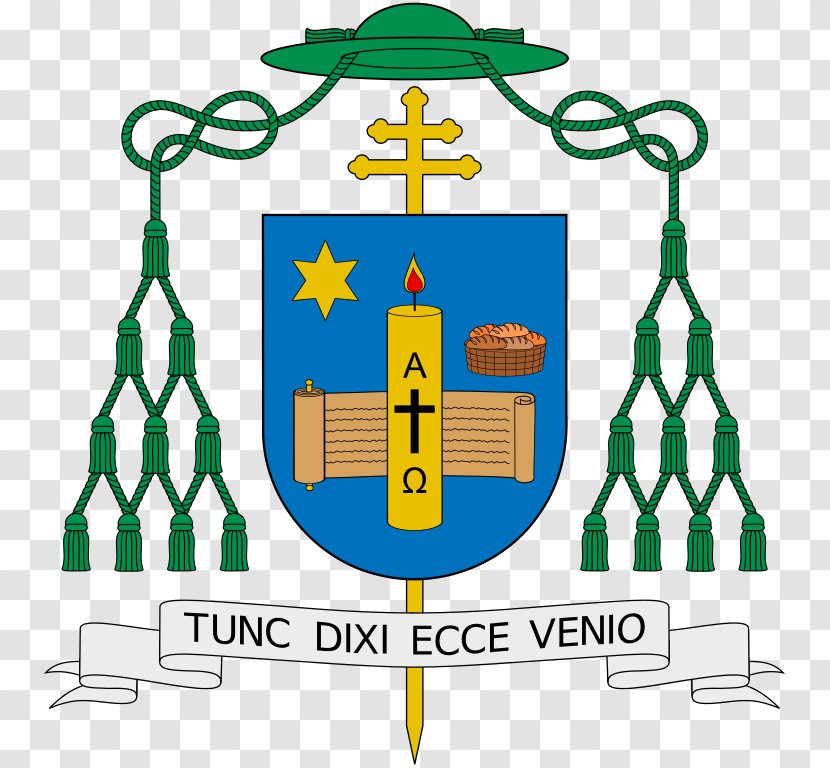 Archbishop Coat Of Arms Cardinal Ecclesiastical Heraldry - Bishop - Golden Ribbon Transparent PNG