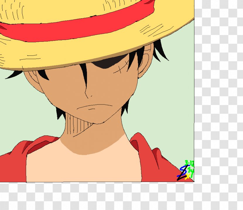 Monkey D. Luffy One Piece Art - Watercolor Transparent PNG