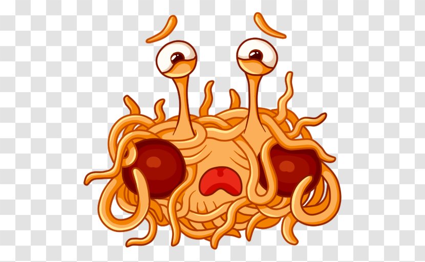 Pastafarianism Sticker Flying Spaghetti Monster Telegram - Vkontakte Transparent PNG