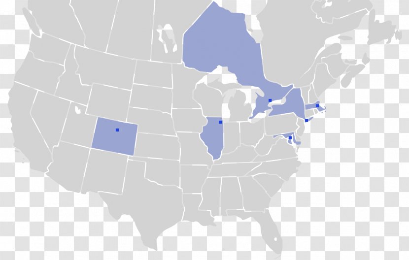 World Map Southern United States Blank Mapa Polityczna - North America Transparent PNG