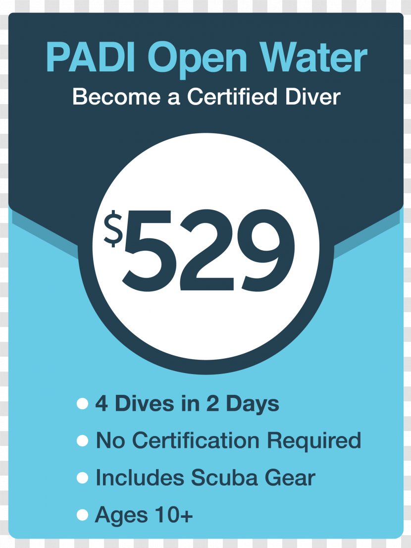 Professional Association Of Diving Instructors Open Water Diver Scuba Underwater Certification - Padi Advanced Transparent PNG