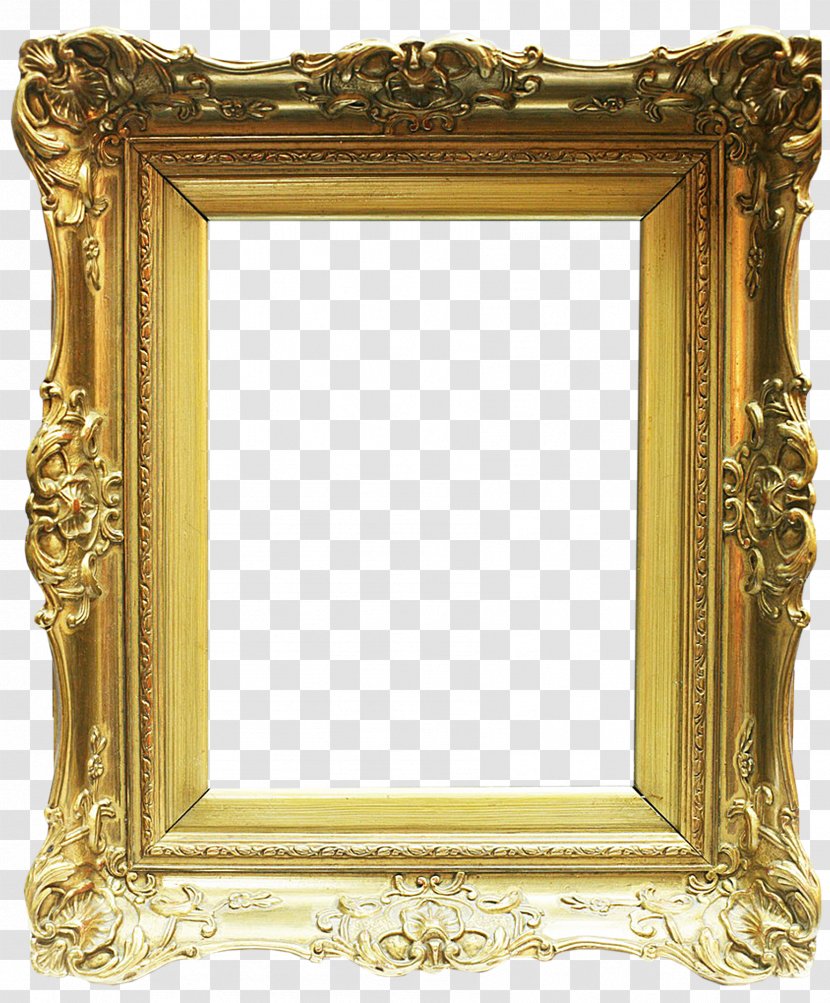 Picture Frames Raster Graphics Painting Rigid Frame Clip Art - Brass - Golden Transparent PNG