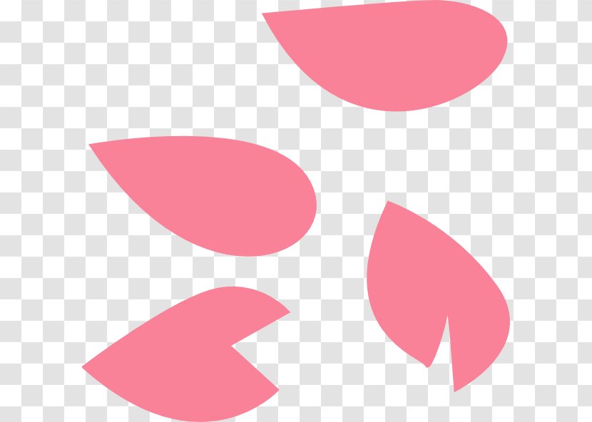 Cherry Blossom Petal Flower Clip Art - Pink - Download Vector Free Sakura Petals Transparent PNG