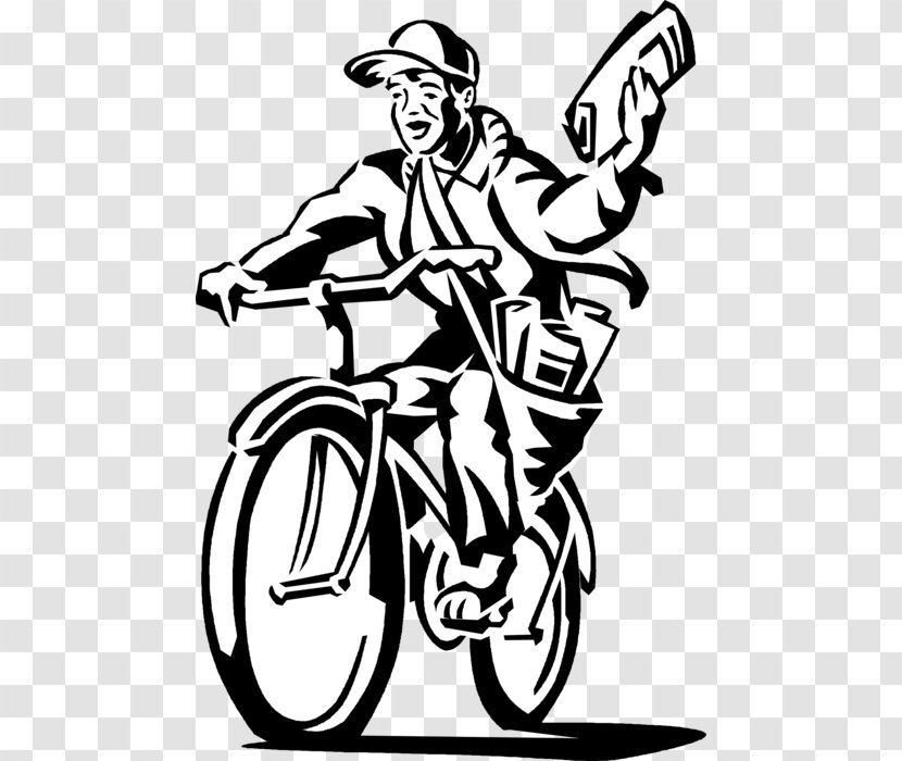 Paperboy Newspaper Vector Graphics Illustration - Blackandwhite - Vc Sign Transparent PNG