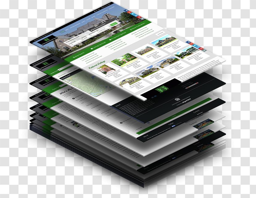 Estate Agent Real Broker Web Page - Mockup - Design Transparent PNG