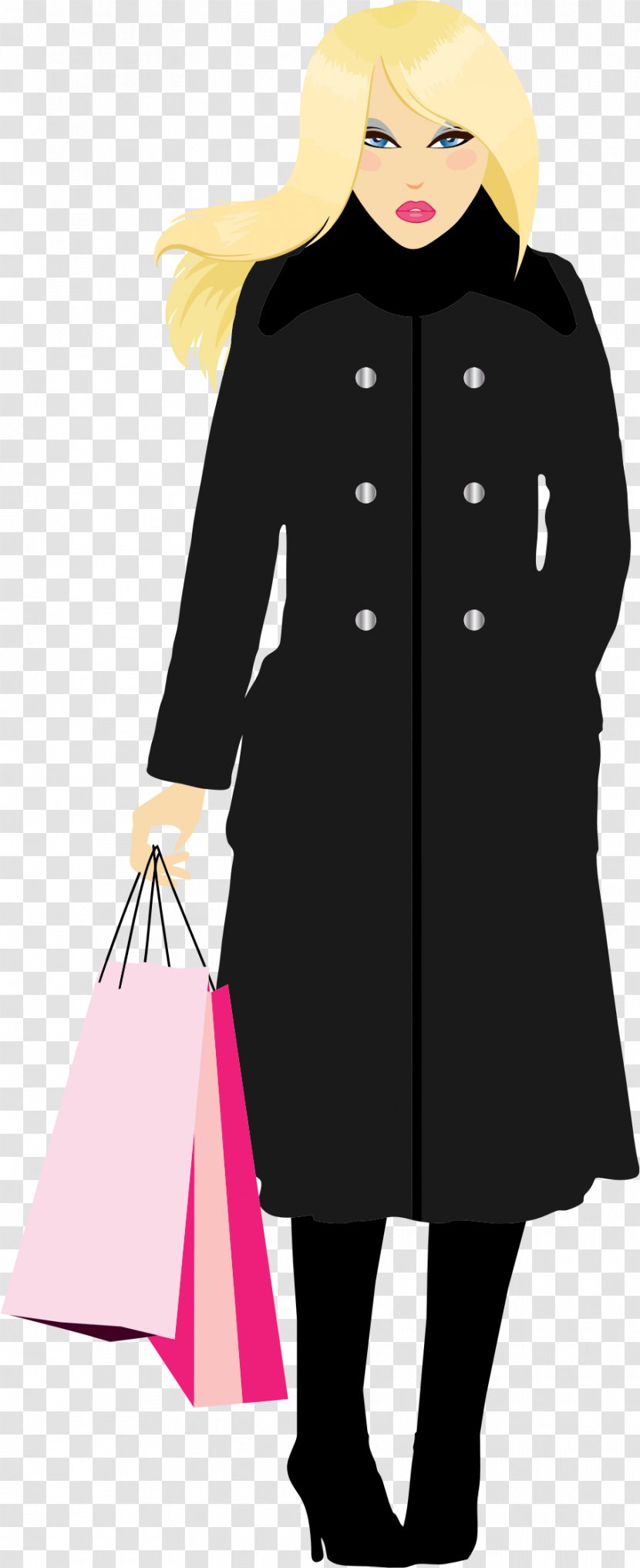 Shopping Woman Clip Art - Silhouette - Women Bag Transparent PNG