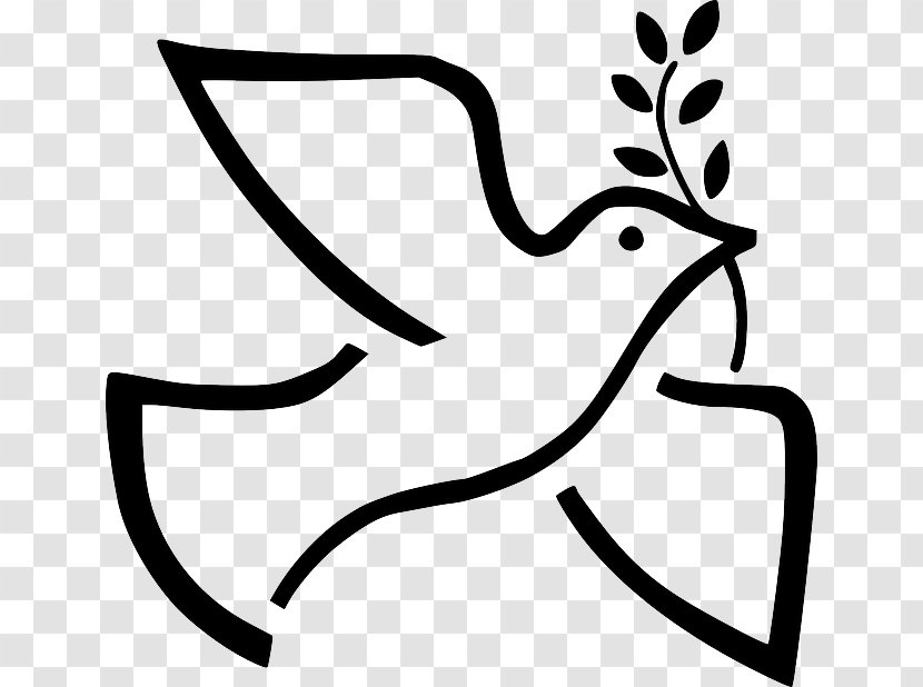 Peace Symbols Doves As Olive Branch Clip Art - Campaign For Nuclear Disarmament - Bird Transparent PNG