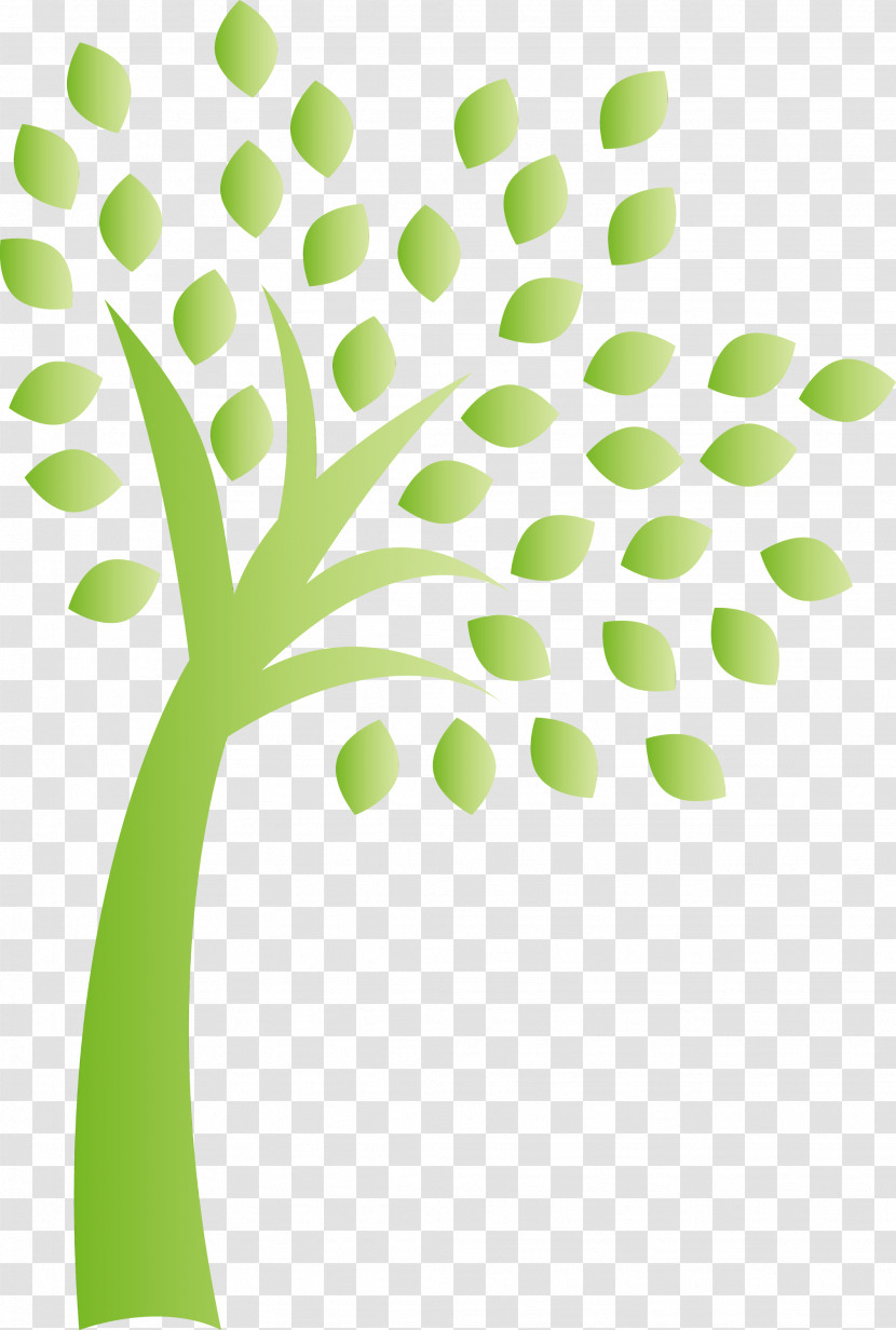 Green Leaf Line Plant Tree Transparent PNG