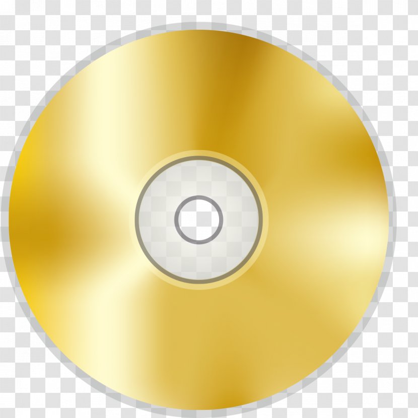 Compact Disc Vecteur - Yellow CD Graphics Transparent PNG