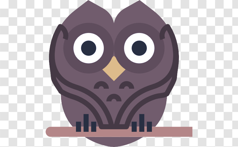 Owl Violet Purple Cartoon Bird Of Prey Transparent PNG