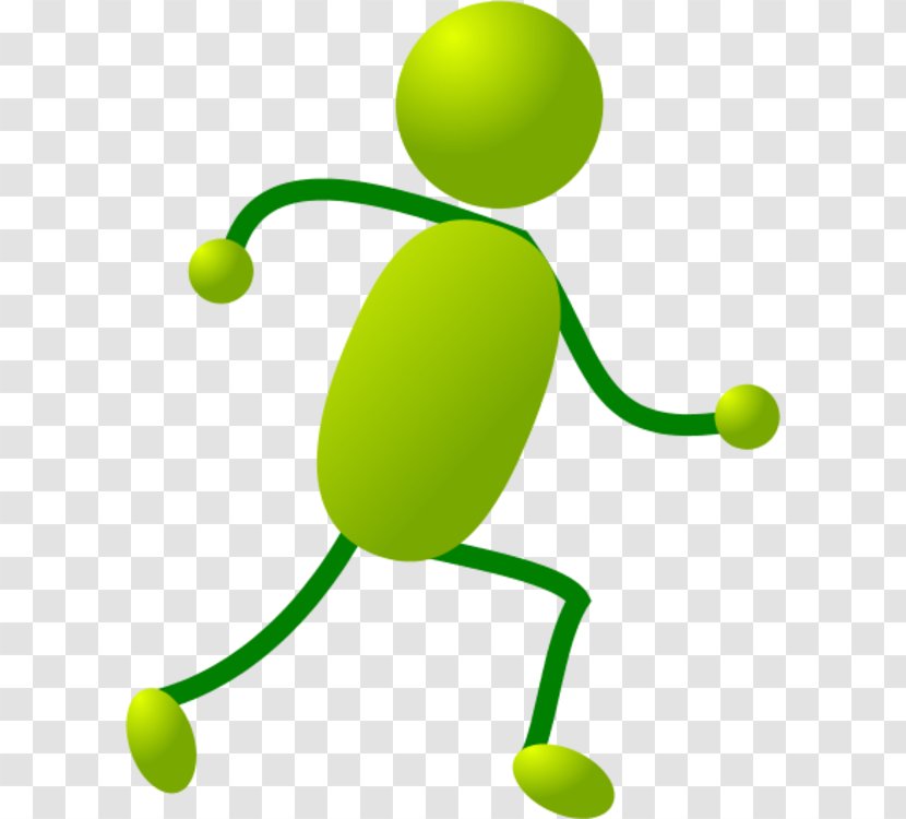 Stick Figure Running Clip Art - Green - Angry Stickman Cliparts Transparent PNG
