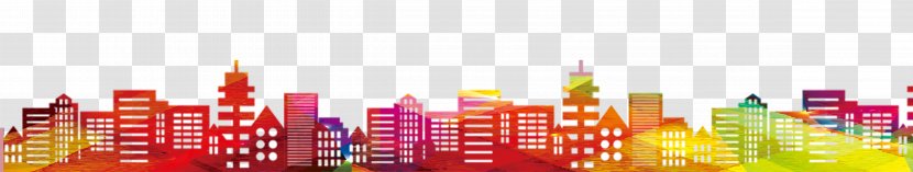 Shanghai Light City Silhouette - Logo - Colorful Transparent PNG